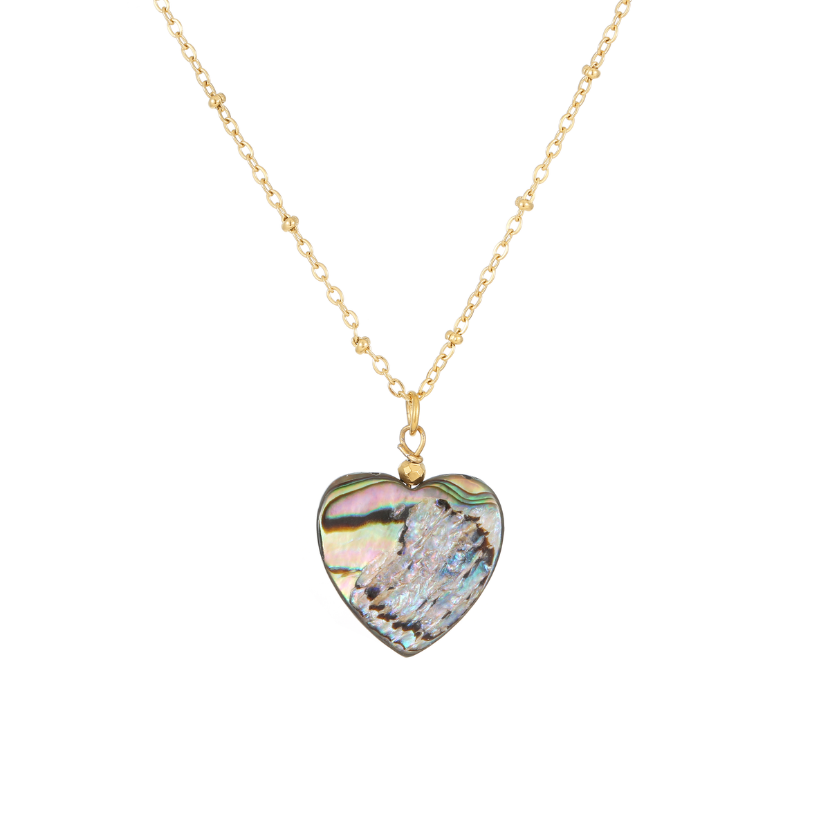 Collier cœur marbré