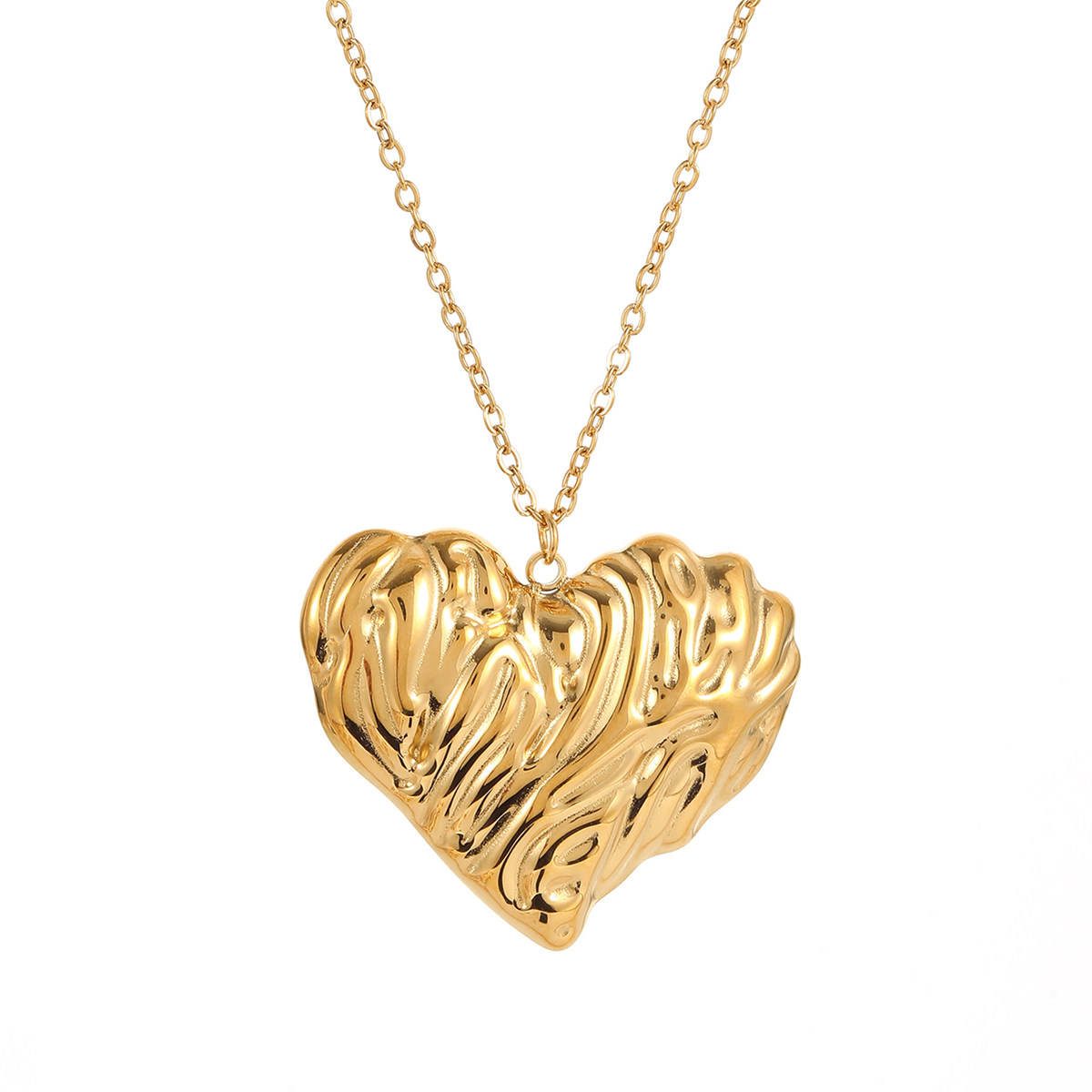 Collier doré pendentif cœur