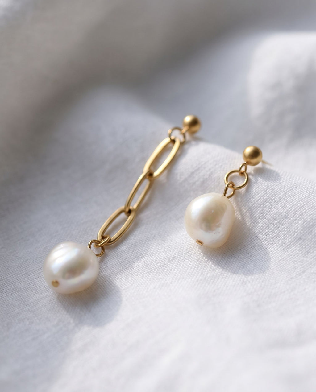 Boucles d'oreilles asymétriques perles