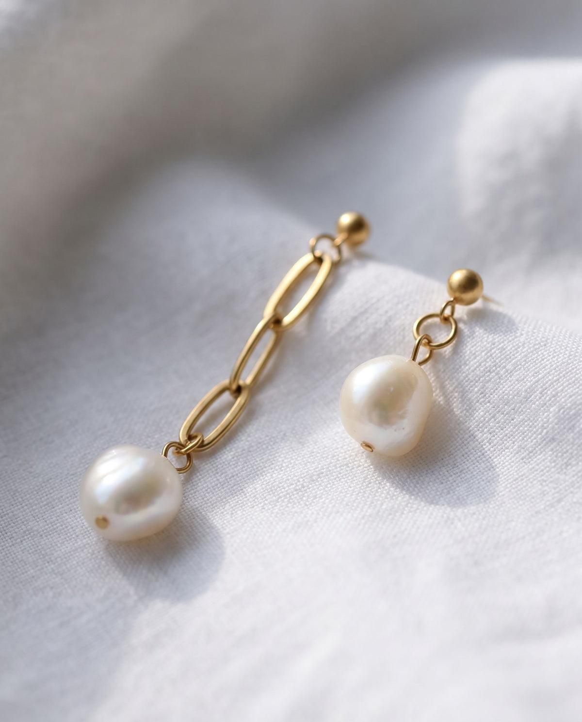 Boucles d'oreilles asymétriques perles